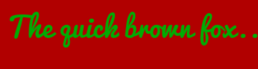Image with Font Color 00AC03 and Background Color B10000
